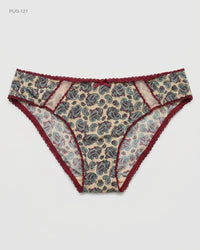 LOVABLE (PUG-121) Paisley Mesh Bikini Briefs