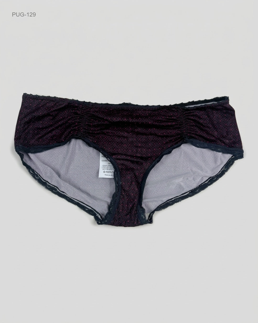 UNKNOWN (PUG-129) Lace-Trim Hipster Panties