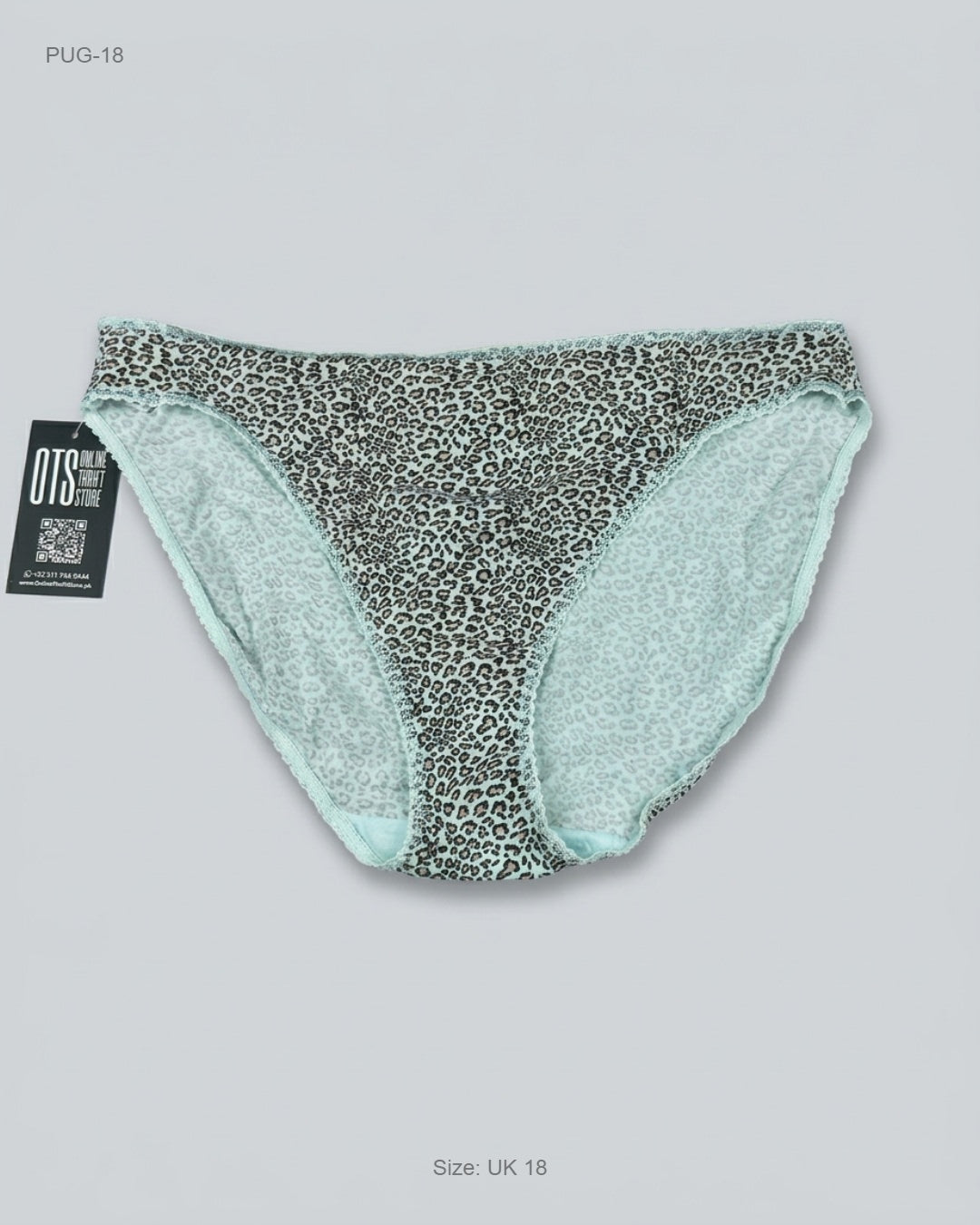 Marks & Spencer Blue Leopard Print Briefs buy preloved clothing online Pakistan