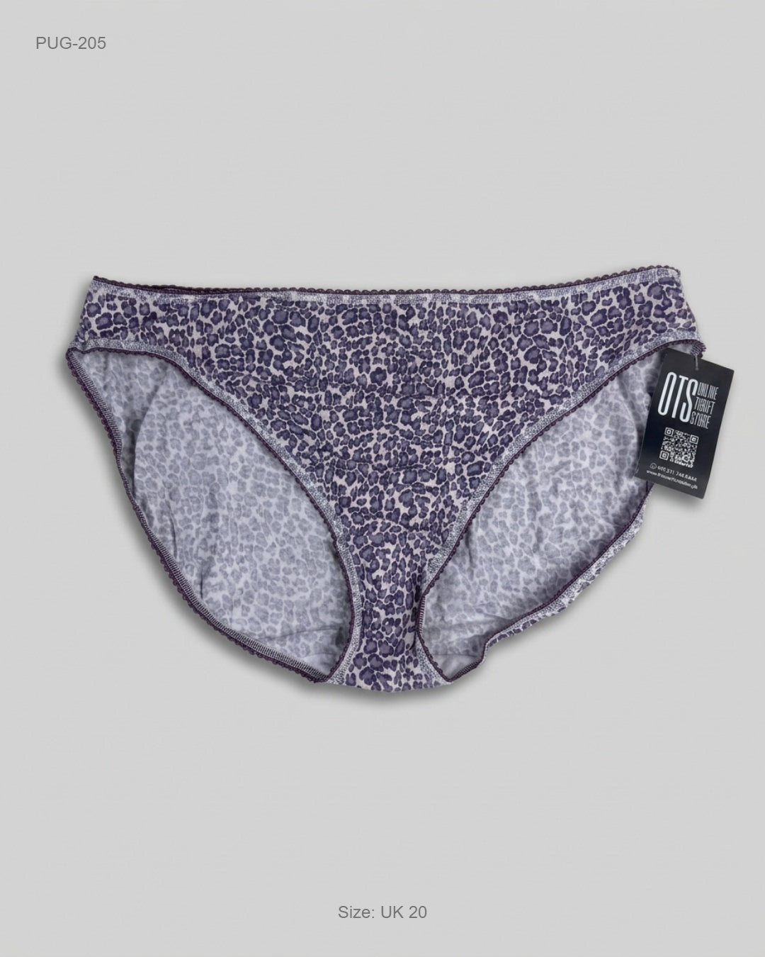 Marks & Spencer Purple Leopard Print Briefs buy preloved clothing online Pakistan