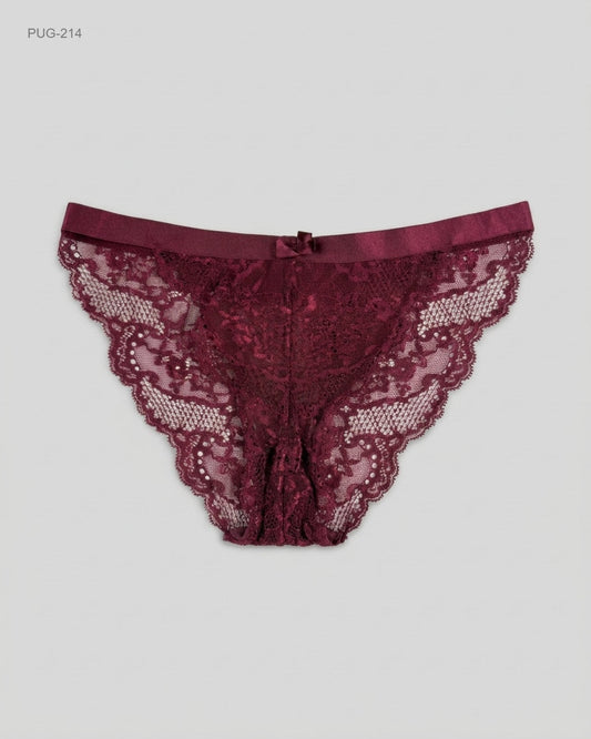 UNKNOWN Maroon Lace Bikini Panty buy preloved clothing online Pakistan