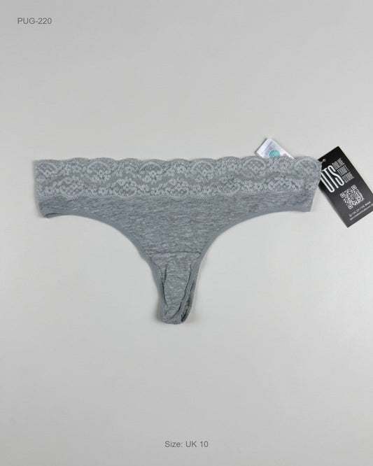 Next Grey Lace-Waist Thong buy preloved clothing online Pakistan
