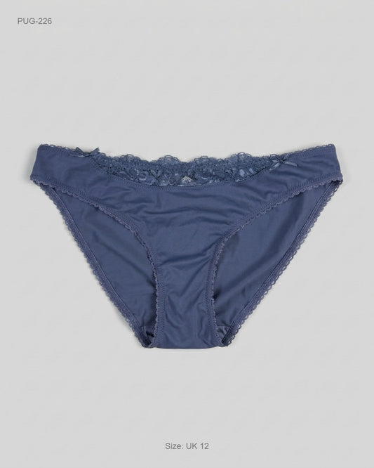 NUANCE Black Lace-Trim Bikini Panty buy preloved clothing online Pakistan