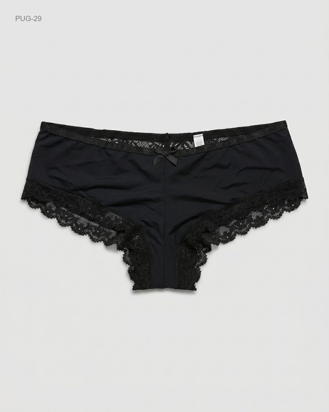 UNKNOWN BLACK Lace-Trim Boyshort Panty buy preloved clothing online Pakistan