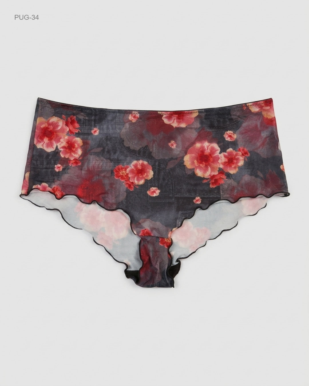 UNKNOWN (PUG-34) Floral Print Hipster Briefs