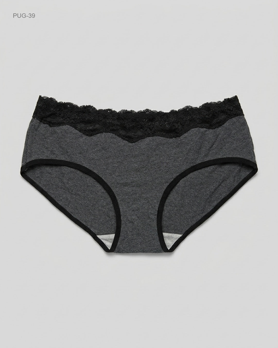 UNKNOWN Grey Lace-Trim Hipster Panty buy preloved clothing online Pakistan