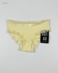 CUT LABEL (PUG-55) Lace-Trimmed Ribbed Panties