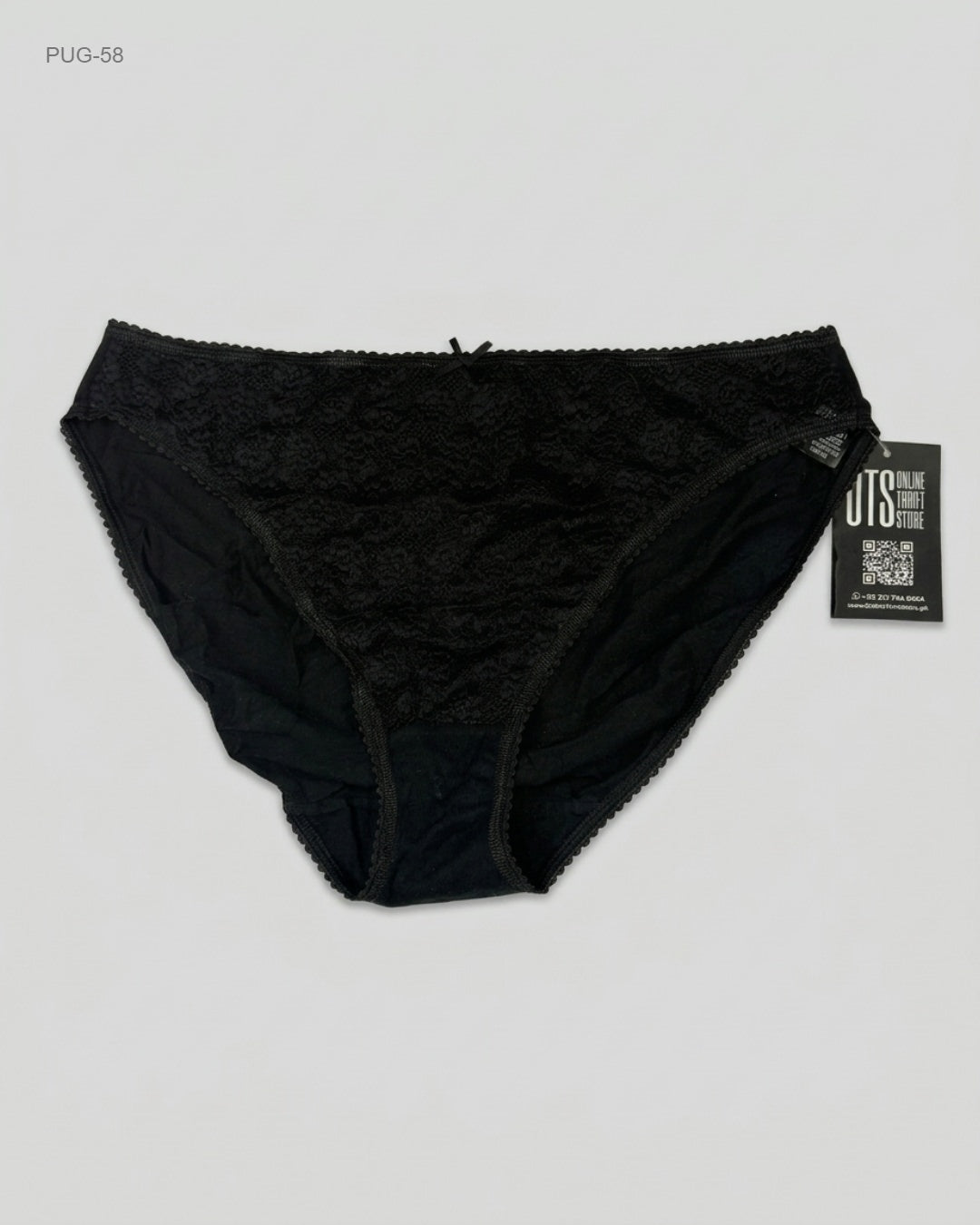 Marks & Spencer Black Lace Front Briefs buy preloved clothing online Pakistan
