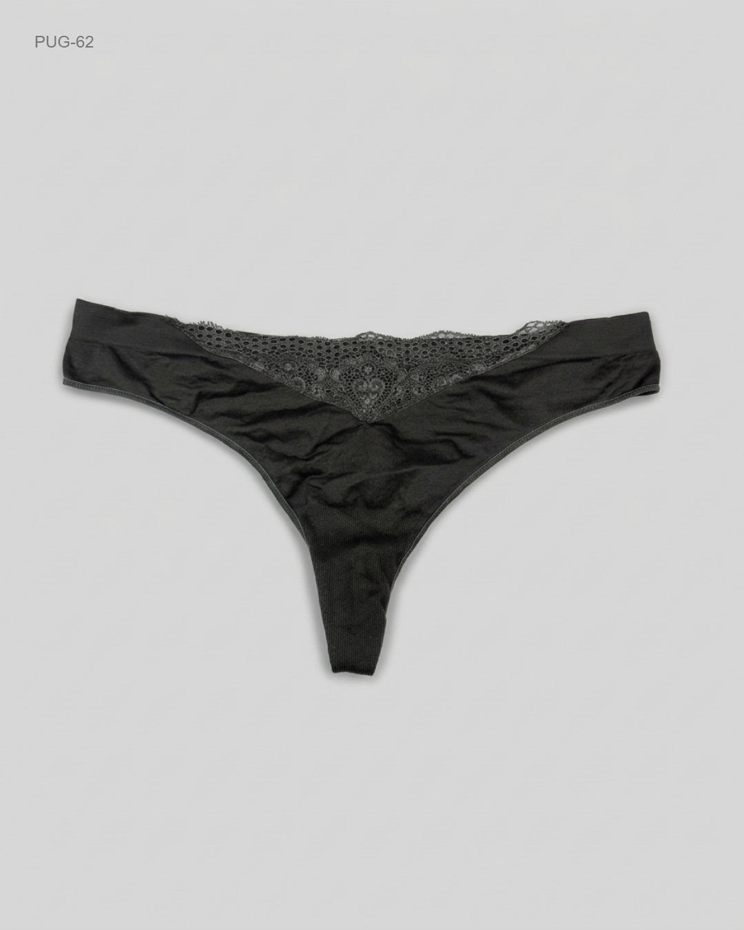 CUT LABEL Grey Lace-Trim Thong buy preloved clothing online Pakistan