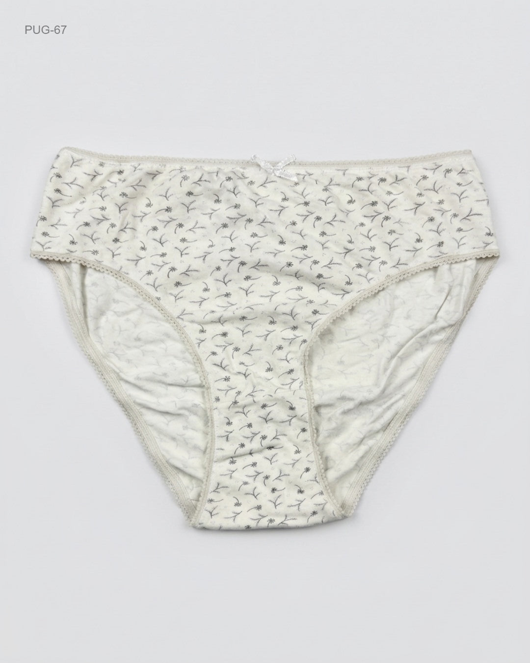CUT LABEL White Floral Print Bikini Briefs buy preloved clothing online Pakistan