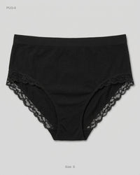 LINDEX (PUG-6) High-Waist Lace-Trim Briefs
