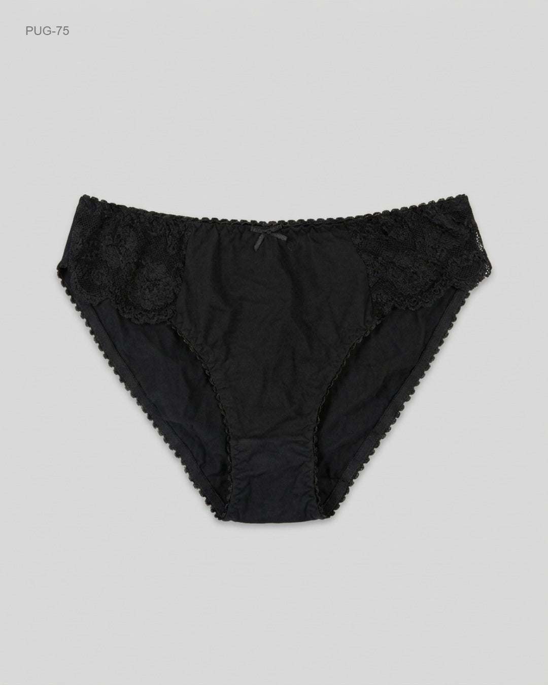 PETITE FLEUR Black Lace-Trimmed Briefs buy preloved clothing online Pakistan