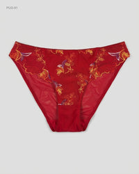 MIRIALE (PUG-91) Embroidered Mesh Briefs