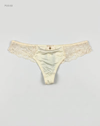 CUT LABEL (PUG-92) Lace-Trim Thong