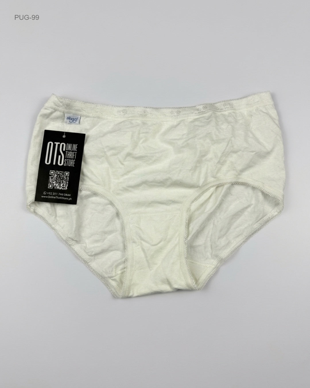 SLOGGI White High-Rise Cotton Briefs buy preloved clothing online Pakistan