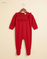 Cut Label (ROM-127) Knit Footie Romper