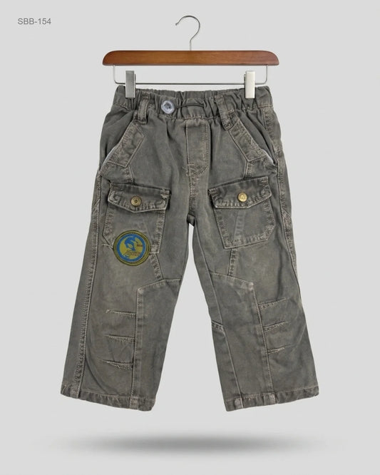 UK Imported secondhand Boys Summer Bottoms - SMALL GANG brand, Green Cotton, Excellent condition, for Boys - Online Thrift Store Karachi Pakistan