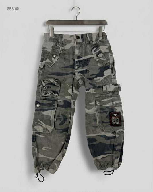 Shop Excellent Boys Summer Bottoms by MASH | Preloved Branded Clothes | Army Green Cotton | Boys | OTS Thrift Store Karachi Pakistan