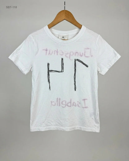 Preloved Premium Boys Summer Tops by H&M, White Cotton for Boys - OTS Thrift Shop Islamabad Pakistan