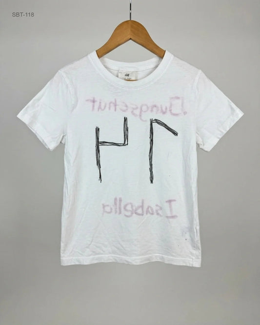 Preloved Premium Boys Summer Tops by H&M, White Cotton for Boys - OTS Thrift Shop Islamabad Pakistan