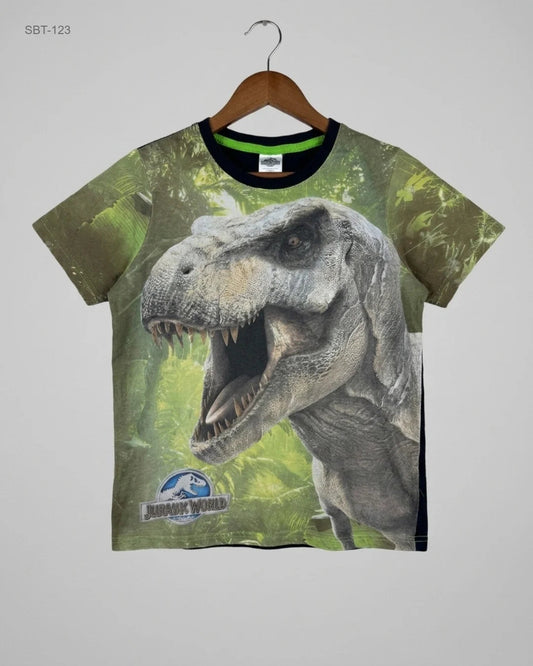 Good Condition Boys Summer Tops | Preloved JURASSIC WORLD | Black Cotton | Thrift Shop for Boys Karachi Pakistan | OTS
