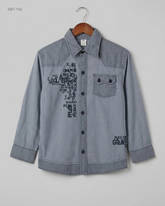 UK Imported secondhand Boys Summer Tops - STAR BOY brand, Gray Cotton, Premium condition, for Boys - Online Thrift Store Karachi Pakistan