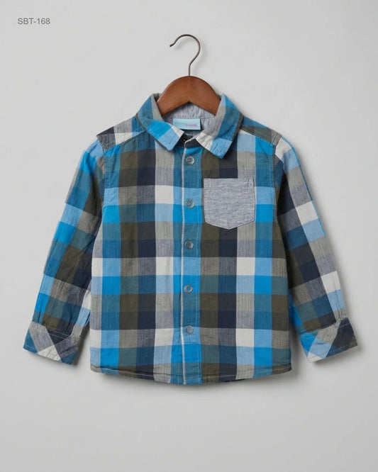 Boys Summer Tops | TOPOMINI | Preloved Branded | Blue Cotton | Premium | OTS Thrift Store Lahore Pakistan