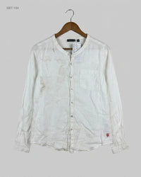 MARC O POLO (SBT-184) Band Collar Linen Shirt