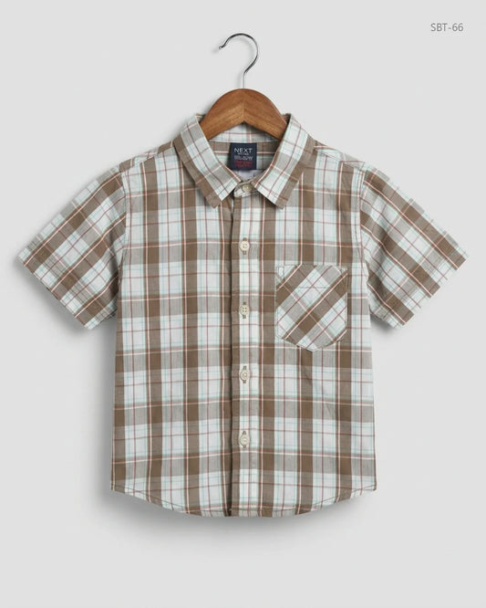 Secondhand Branded Boys Summer Tops by Next, Brown Cotton fabric, Premium condition, for Boys - Online Thrift Shop Peshawar Pakistan