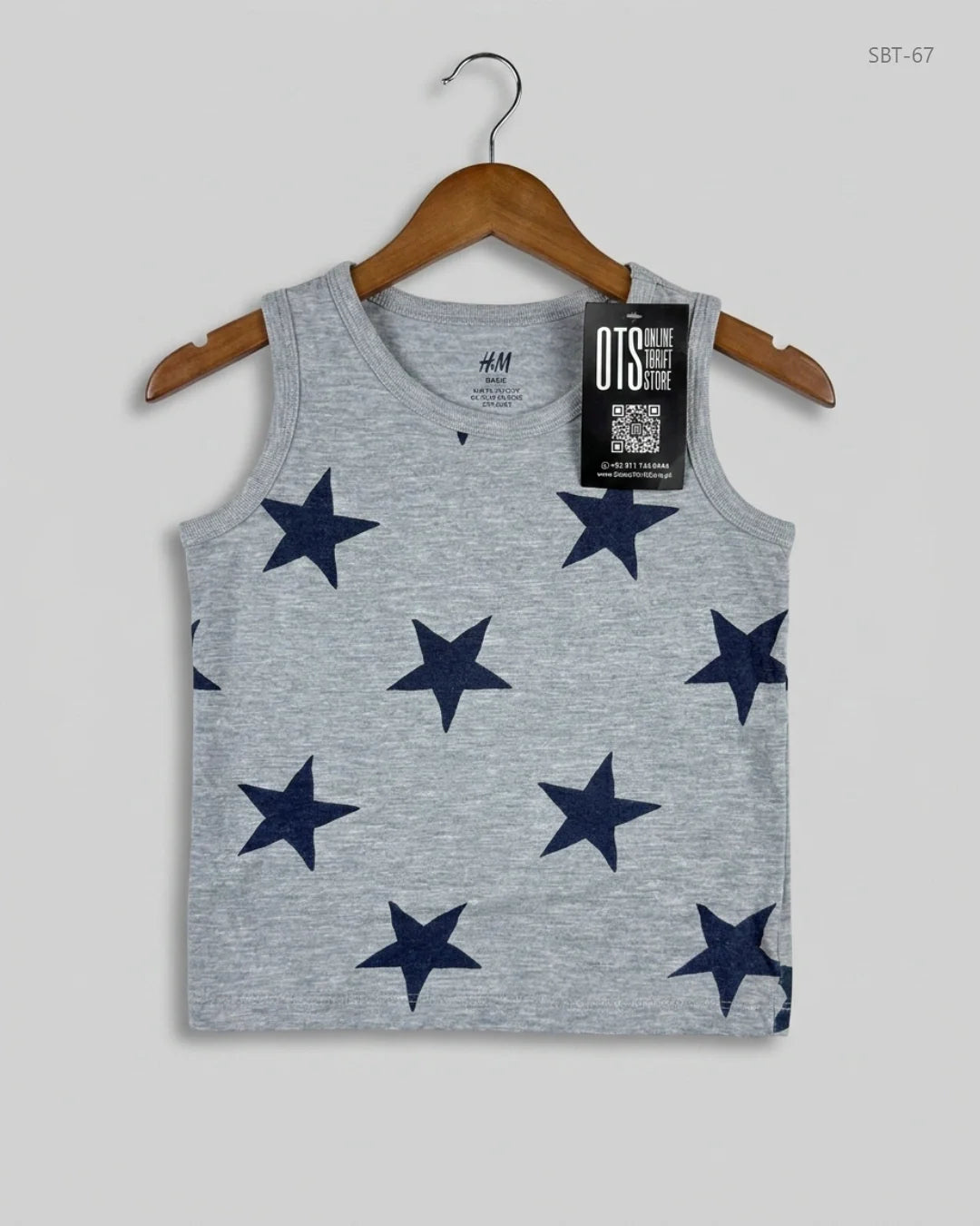UK Imported secondhand Boys Summer Tops - H&M brand, Grey Cotton, Premium condition, for Boys - Online Thrift Store Islamabad Pakistan
