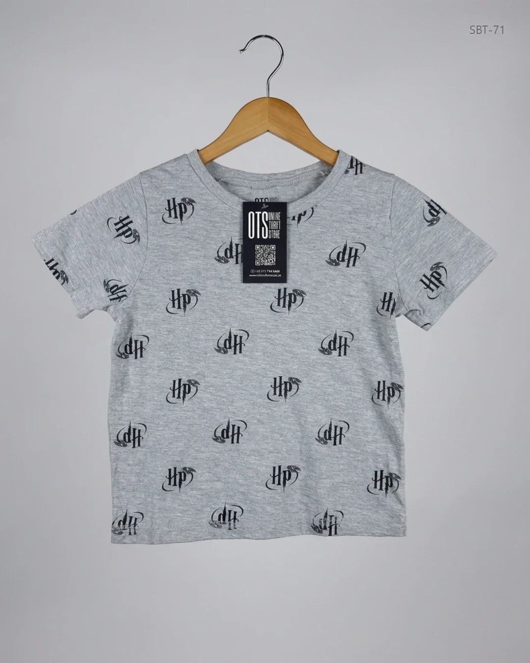 UK Imported secondhand Boys Summer Tops - HARRY POTTER brand, Gray Cotton, Premium condition, for Boys - Online Thrift Store Lahore Pakistan
