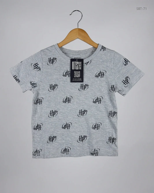 UK Imported secondhand Boys Summer Tops - HARRY POTTER brand, Gray Cotton, Premium condition, for Boys - Online Thrift Store Lahore Pakistan