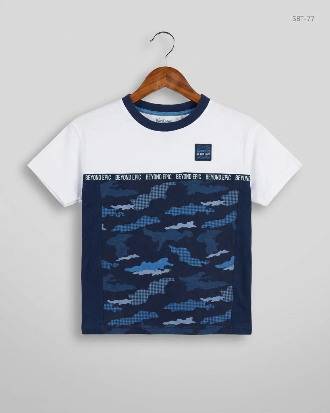 NUTMEG (SBT-77) Blue & White Boys Summer Tops