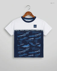 NUTMEG (SBT-77) Blue & White Boys Summer Tops