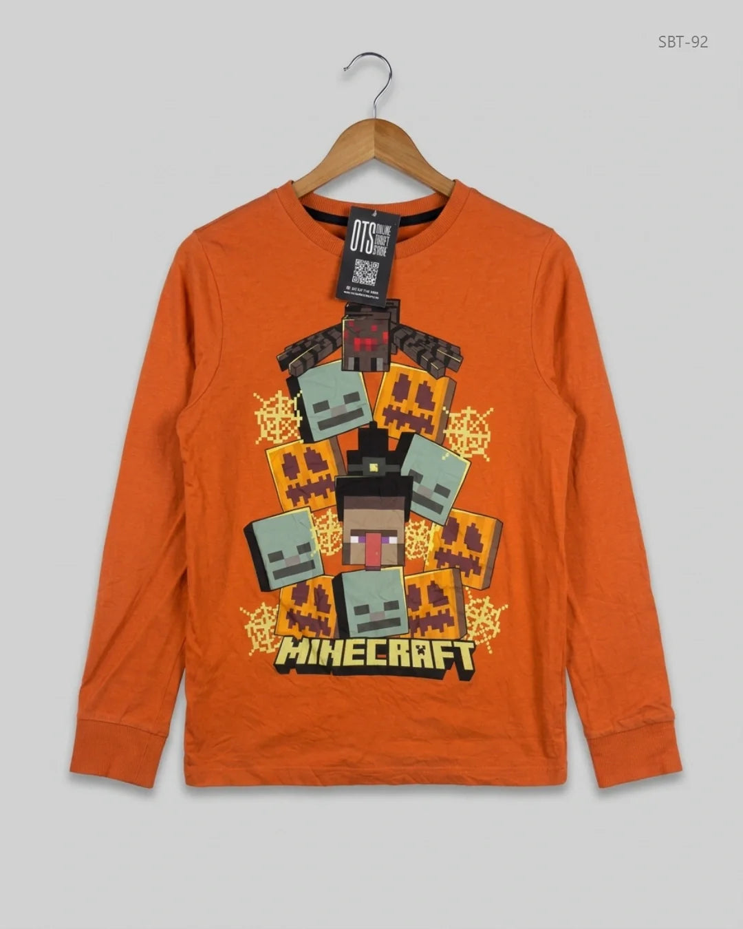 Premium Condition Boys Summer Tops | Preloved Minecraft | Orange Cotton | Thrift Shop for Boys Karachi Pakistan | OTS