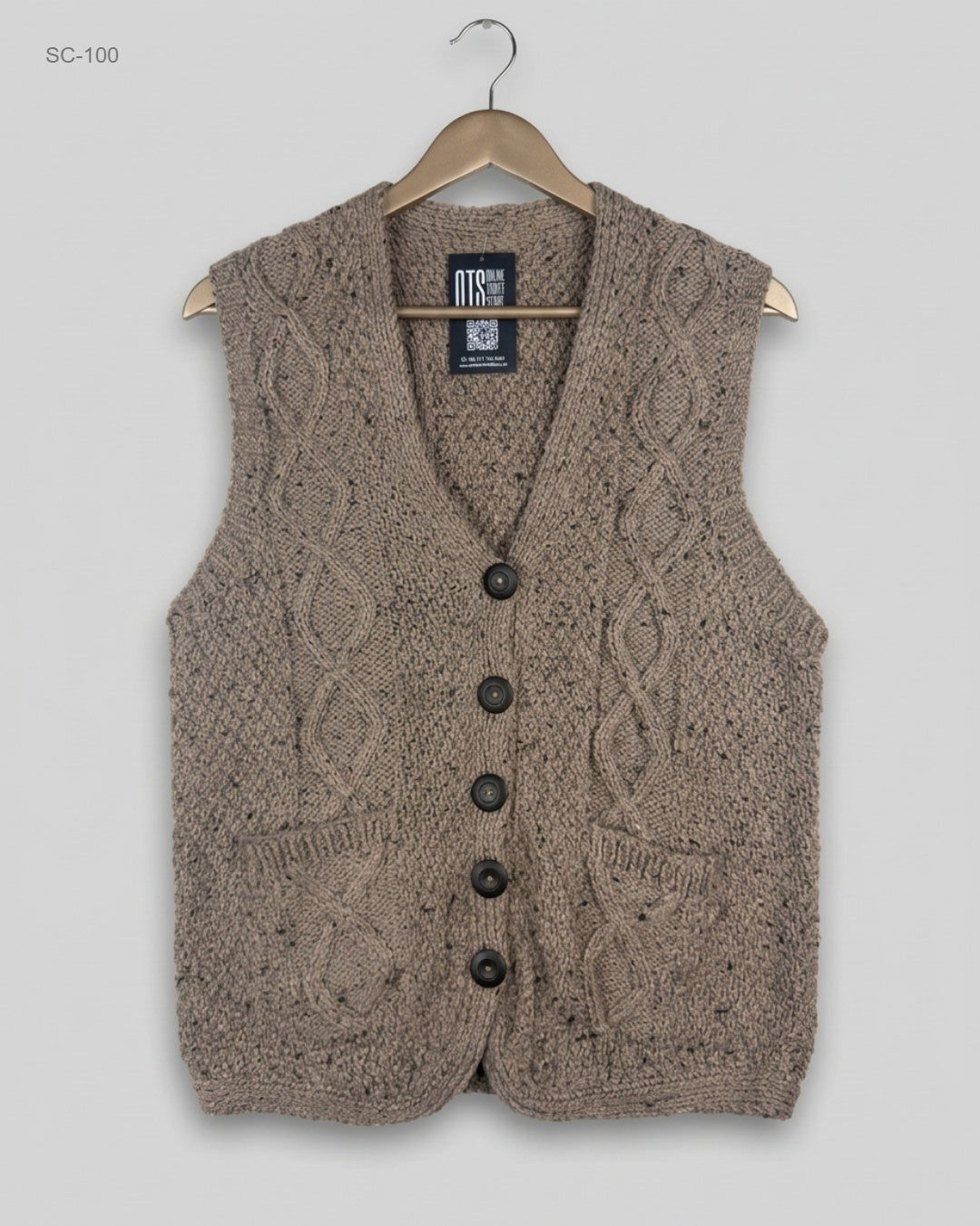Short Cardigans | CUT LABEL | Preloved Branded | Brown Wool | Premium | OTS Thrift Store Lahore Pakistan