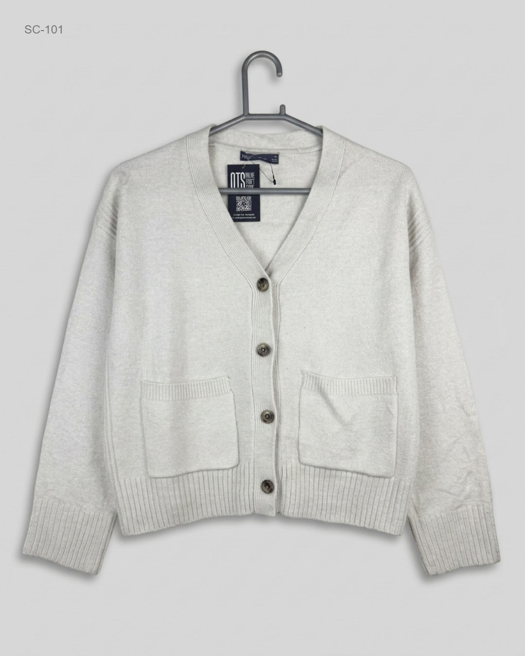 Premium Condition Short Cardigans | Preloved Marks & Spencer | OffWhite Polyester | Thrift Shop for Lahore Pakistan | OTS