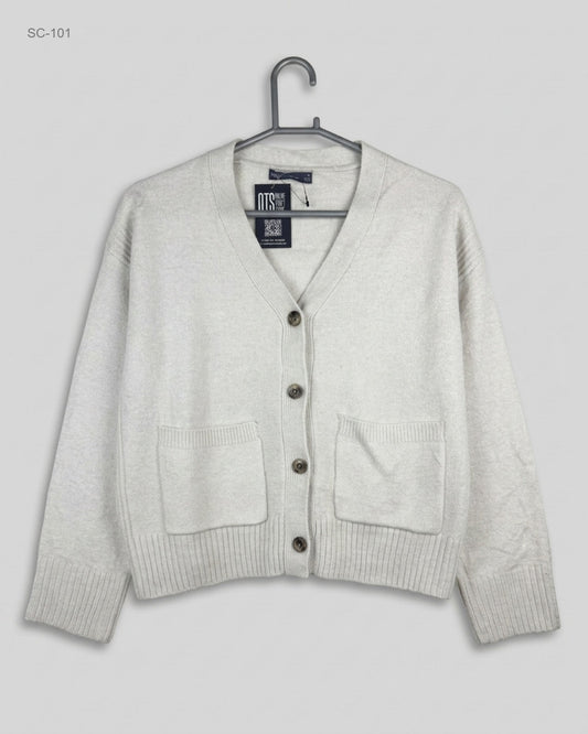 Premium Condition Short Cardigans | Preloved Marks & Spencer | OffWhite Polyester | Thrift Shop for Lahore Pakistan | OTS
