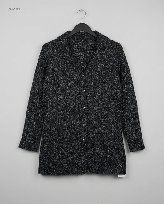 Short Cardigans | ST MICHAEL | Preloved Branded | Black Acrylic | Premium | OTS Thrift Store Peshawar Pakistan