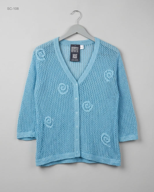 Preloved Premium Short Cardigans by Emreco, Blue Polyester for - OTS Thrift Shop Islamabad Pakistan
