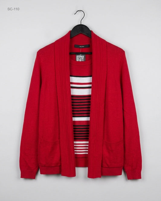 Secondhand Branded Short Cardigans by VERO MODA, Red Acrylic fabric, Premium condition, for - Online Thrift Shop Karachi Pakistan