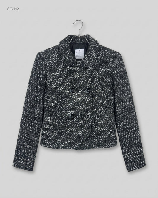 Short Cardigans | CUT LABEL | Preloved Branded | Gray Wool | Premium | OTS Thrift Store Peshawar Pakistan