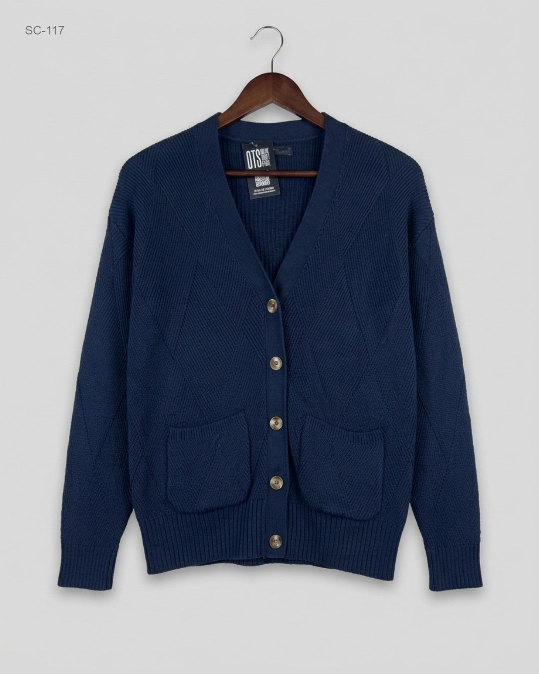 UK Imported secondhand Short Cardigans - Marks & Spencer brand, Blue Cotton, Premium condition, for - Online Thrift Store Peshawar Pakistan