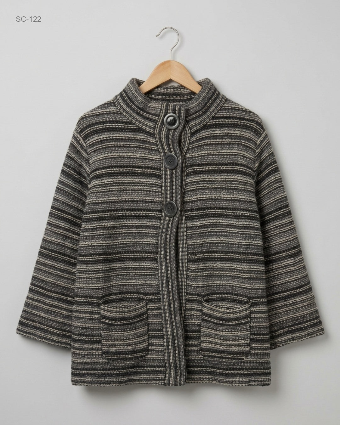 UK Imported secondhand Short Cardigans - Marks & Spencer brand, Gray Wool, Premium condition, for - Online Thrift Store Peshawar Pakistan