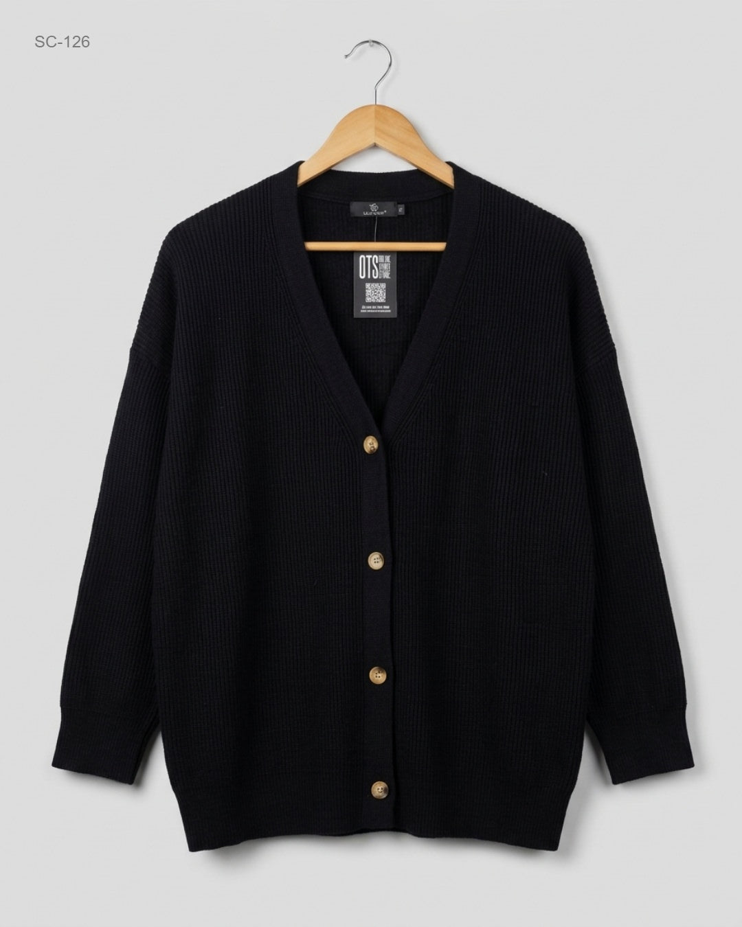 Secondhand Branded Short Cardigans by lillusory, Black Polyester fabric, Premium condition, for - Online Thrift Shop Karachi Pakistan