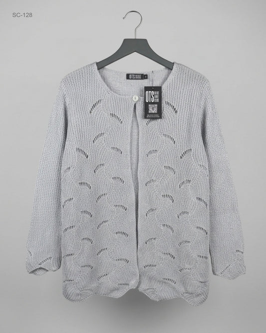 Premium Condition Short Cardigans | Preloved Envy | Gray Polyester | Thrift Shop for Lahore Pakistan | OTS