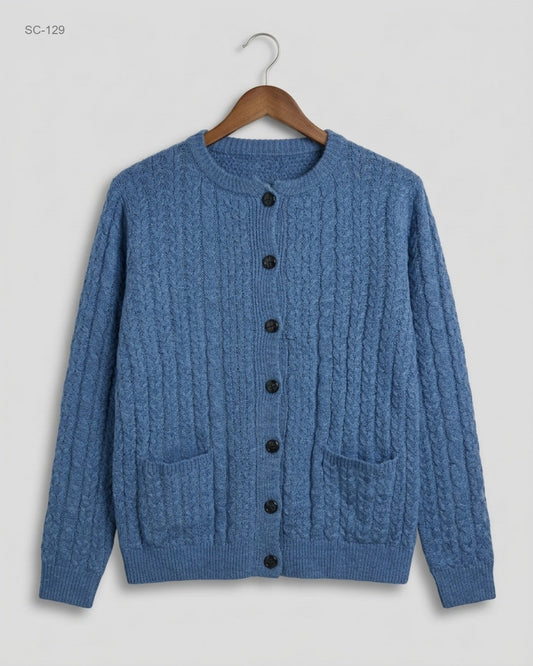 UK Imported secondhand Short Cardigans - Unknown brand, Blue Polyester, Premium condition, for - Online Thrift Store Karachi Pakistan