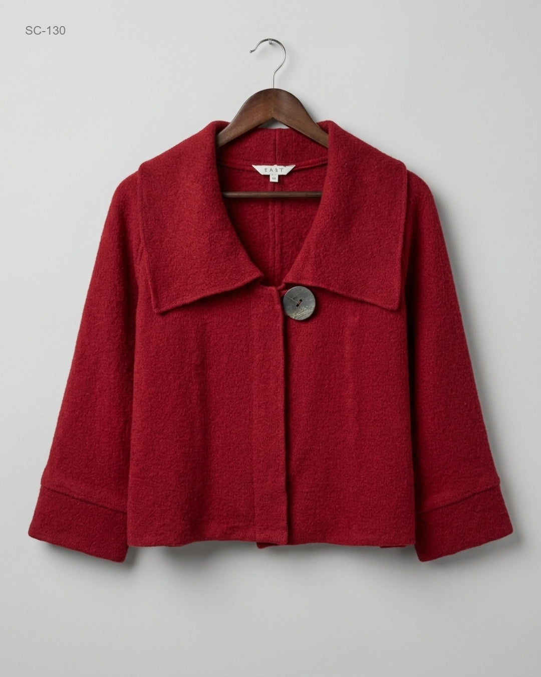 UK Imported secondhand Short Cardigans - East brand, Red Wool, Premium condition, for - Online Thrift Store Lahore Pakistan
