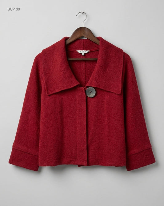 UK Imported secondhand Short Cardigans - East brand, Red Wool, Premium condition, for - Online Thrift Store Lahore Pakistan