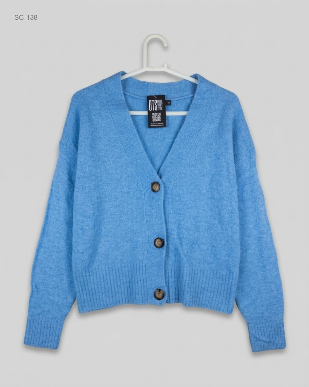 Preloved Premium Short Cardigans by DUNNES STORES, Blue Acrylic for - OTS Thrift Shop Islamabad Pakistan